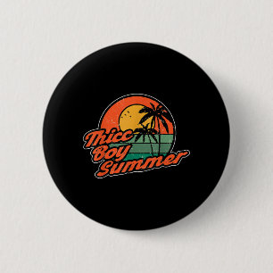 Thicc Boy Summer Funny Summer Sarcastic Vintage 6 Cm Round Badge