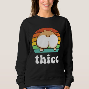 Thicc Corgi Extra Thick Dogs Cute Workout Lifting Sweatshirt