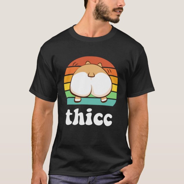Thicc Corgi Extra Thick Dogs Cute Workout Lifting T-Shirt (Front)