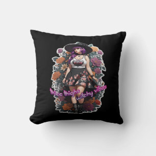 Thicc Thighs Witchy Vibes - Whimsigoth Witch-Core Cushion