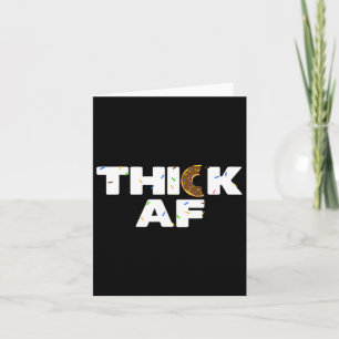 Thick Af Funny Doughnut Fitness Weightlifting Card