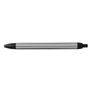 Thick and Thin Black and White Stripes Ink Pen
