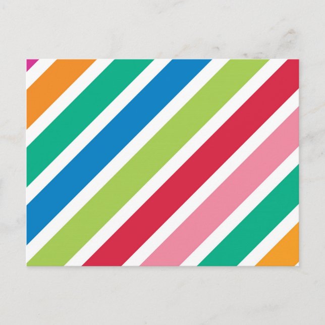 Thick Candy Stripes Postcard (Front)