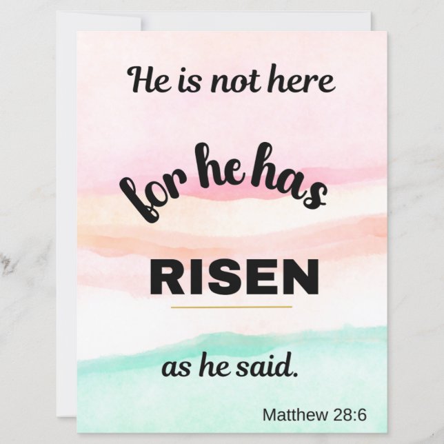 Thick Card Pastel Colour Easter Collection (Front)