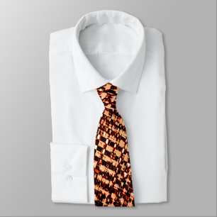 Thick criss-cross scratches in orange with shadow  tie
