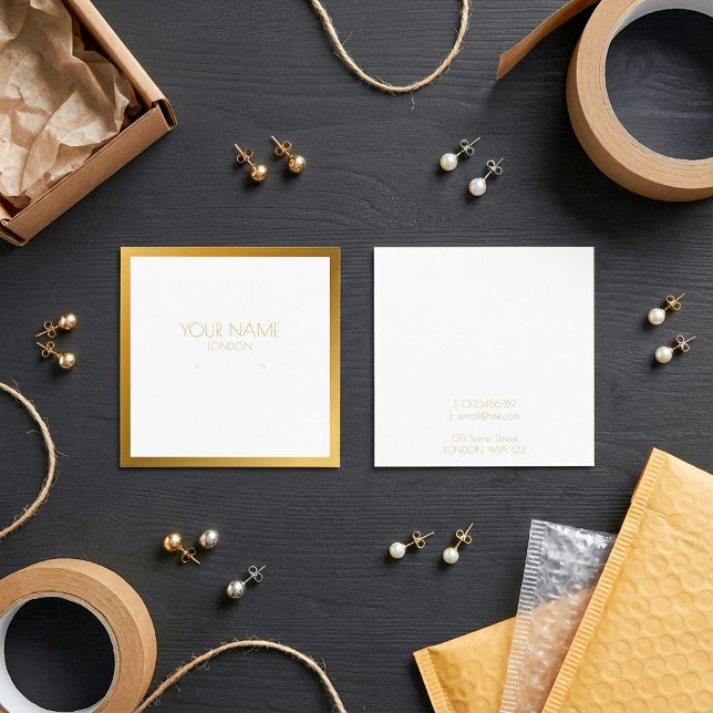 Thick gold border earring holder (Thick gold border earring holder.)