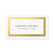 Thick Gold Border on White Business Card Template
