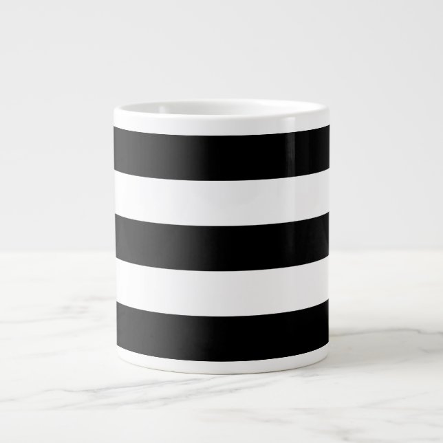 Thick Horizontal Stripes Jumbo Mug (Front)