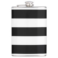Thick Horizontal Stripes Vinyl Wrapped Flask