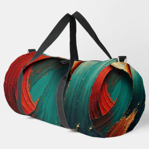 Thick Impasto Oil Painted Abstract Duffle Bag
