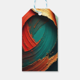 Thick Impasto Oil Painted Abstract Gift Tags