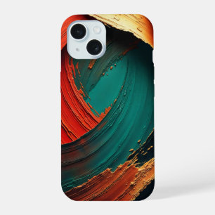 Thick Impasto Oil Painted Abstract iPhone 15 Case