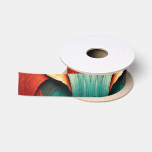 Thick Impasto Oil Painted Abstract Satin Ribbon