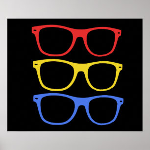 thick rimmed glasses poster