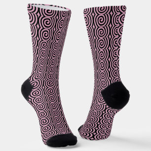 Thick Swirls pink socks