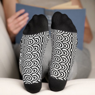 Thick Swirls white socks