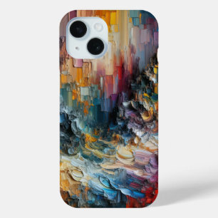Thick Textured Paint Pattern iPhone 15 Case
