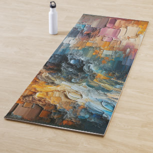 Thick Textured Paint Pattern Yoga Mat