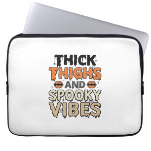 Thick Thighs and Spooky Vibes Halloween Design_1 Laptop Sleeve