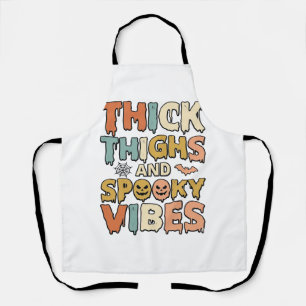 Thick Thighs and Spooky Vibes Halloween Shirt_1 Apron