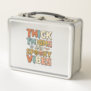 Thick Thighs and Spooky Vibes Halloween Shirt_1 Metal Lunch Box
