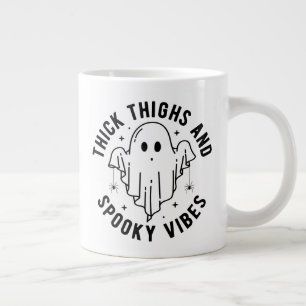 "Thick Thighs And Spooky Vibes" Large Coffee Mug