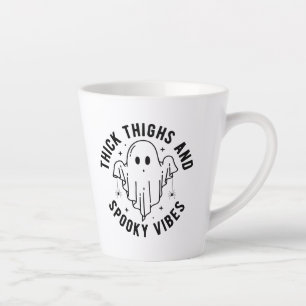 "Thick Thighs And Spooky Vibes" Latte Mug