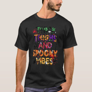 Thick Thighs And Spooky Vibes Spooky Season Hallow T-Shirt