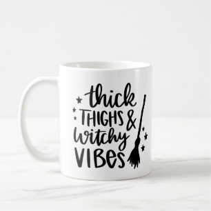 Thick Thighs and Witches Vibes Halloween Coffee Mug