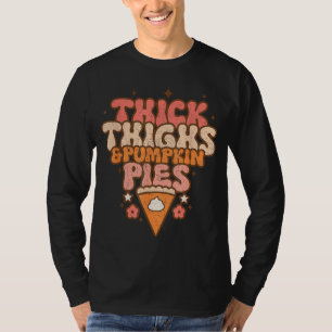 Thick Thighs & Pumpkin Pies Baby Thanksgiving Fall T-Shirt