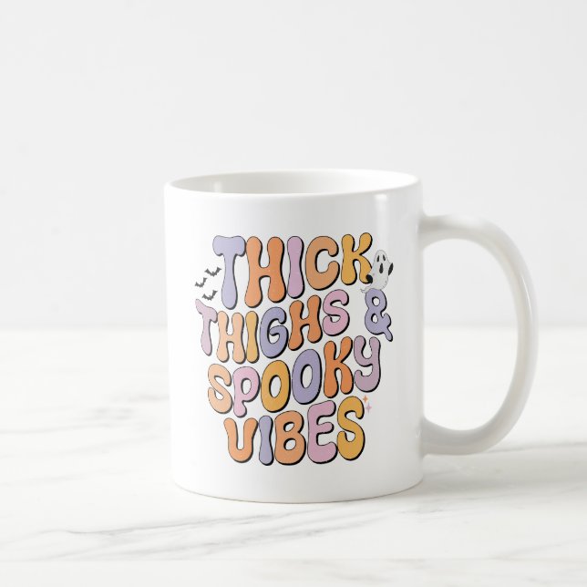Thick Thighs & Spooky Vibes Coffee Mug (Right)