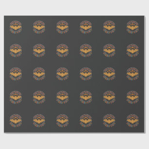 Thick Thighs Spooky Vibes Halloween Bat Design_1 Wrapping Paper