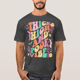 Thick Thighs Spooky Vibes Halloween Retro Floral G T-Shirt