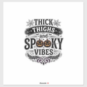 Thick Thighs Spooky Vibes Halloween Shirt Design_1
