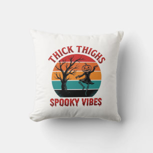 Thick Thighs Spooky Vibes Halloween Shirt Design_1 Cushion