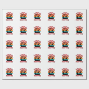 Thick Thighs Spooky Vibes Halloween Shirt Design_1 Wrapping Paper