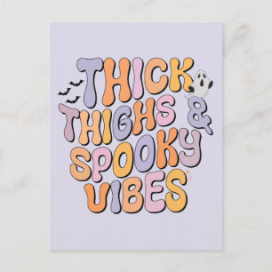 Thick Thighs & Spooky Vibes Postcard