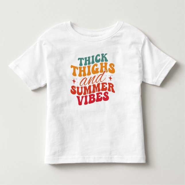 Thick Thighs & Summer Vibes Beach Grocery  Toddler T-Shirt (Front)