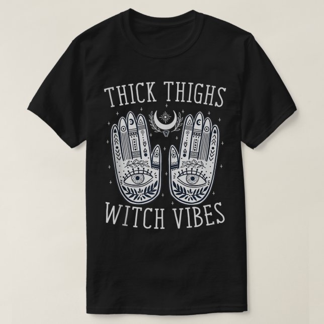 Thick Thighs Witch Vibes Halloween Tank Top (Design Front)