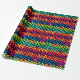 Thick wool colorful pattern wrapping paper