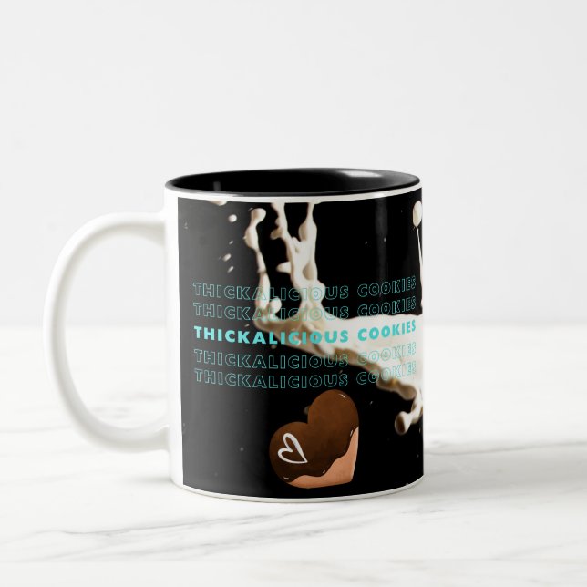 THICKALICIOUS Cookies Two-Tone Coffee Mug (Left)