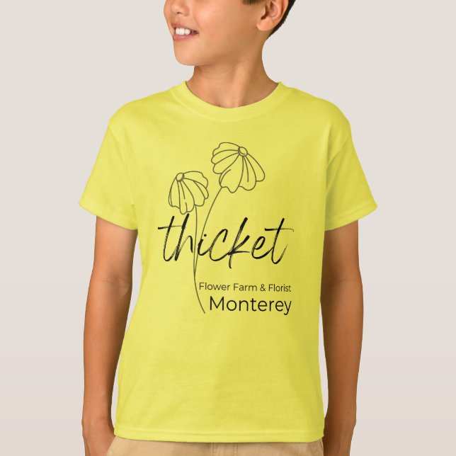Thicket Monterey Florist Kids Tee Black Print (Front)