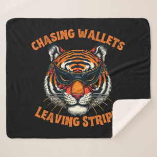 Thief tiger sherpa blanket