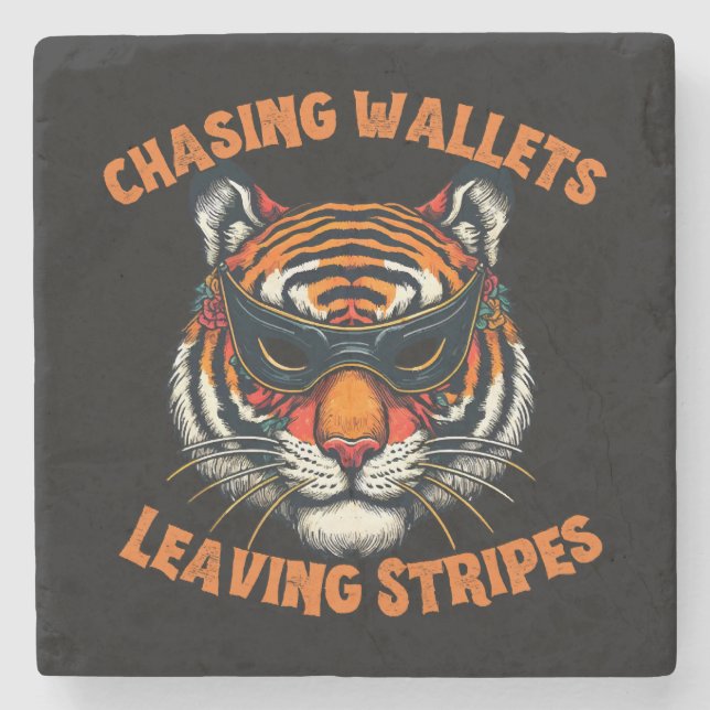 Thief tiger stone coaster (Front)