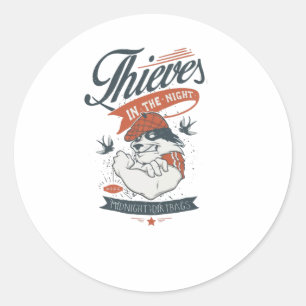 Thieves in the Night Classic Round Sticker