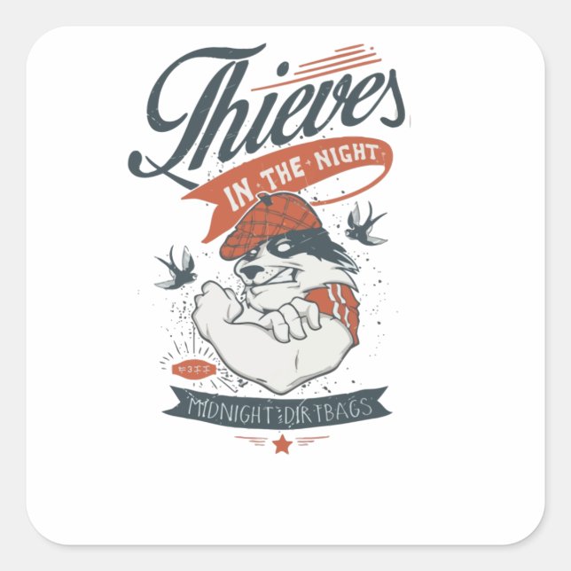Thieves in the Night Square Sticker (Front)