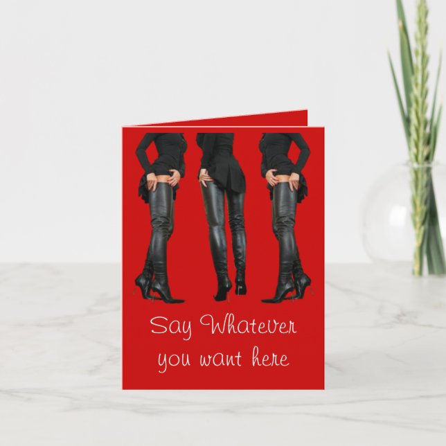 Thigh High Boot Models Card (Front)