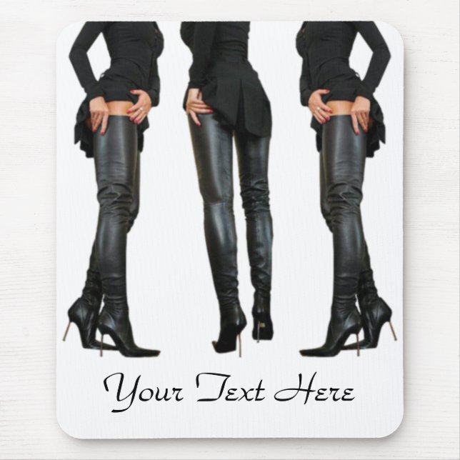Thigh High Boot Models Mouse Pad (Front)