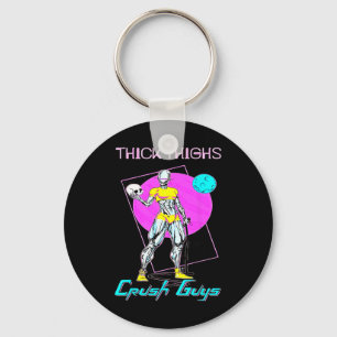 Thiick Thighs Crush Guys Weightlifting Bodybuildin Key Ring