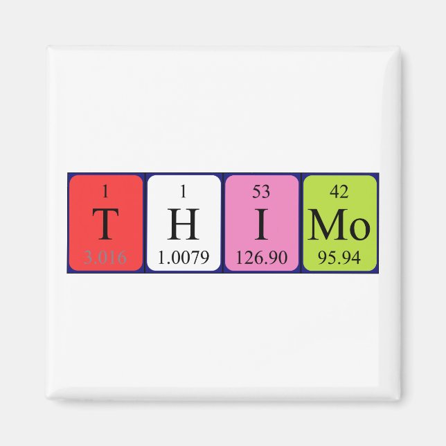 Thimo periodic table name magnet (Front)